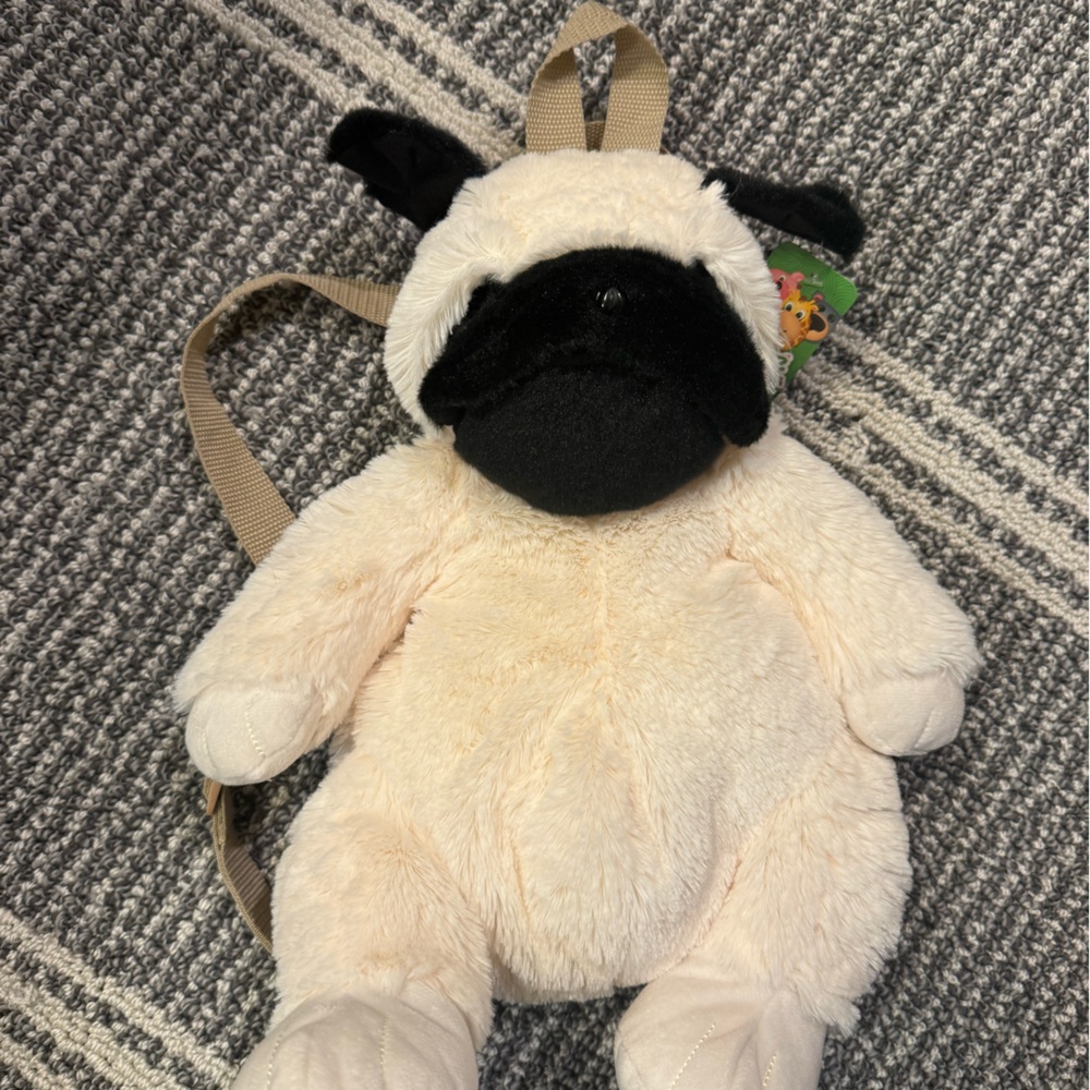 Critter collection brand new with tags, backpack Plush Pug Backpack